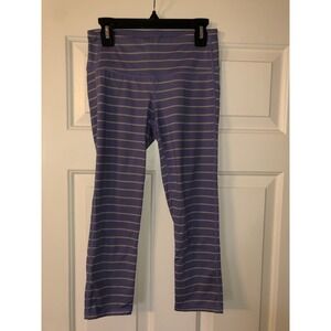 Athleta Capri Leggings Womens Size XS Media Pocket Mesh Paneling Stripes
